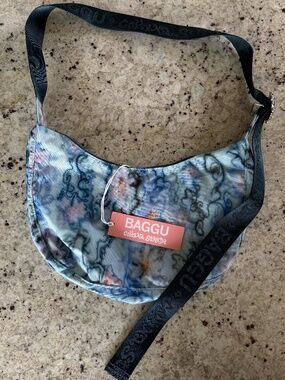 BAGGU x Collina Strada NWT Medium Crescent Bag - Blue Thorns